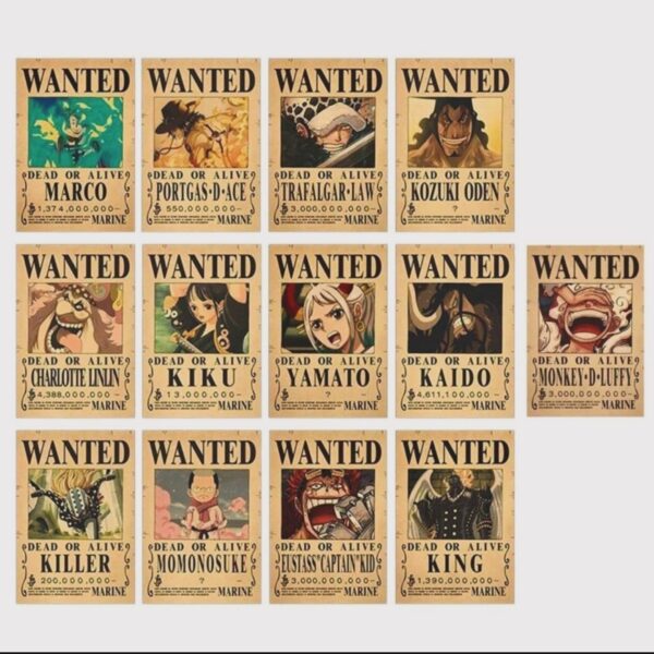 One Piece Wano Country Arc Wanted Posters (13pcs)