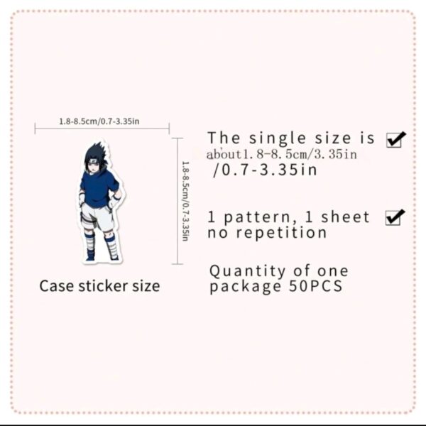 Sasuke Uchiha stickers x50 - Image 3