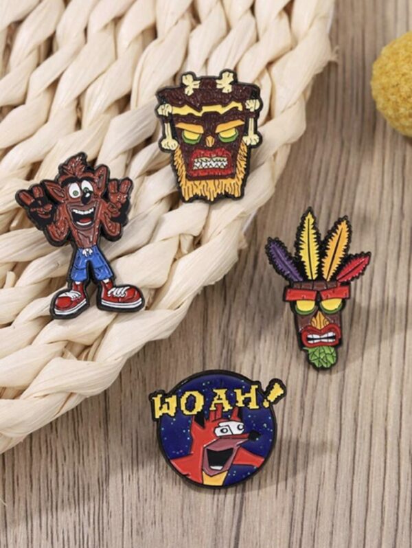 Crash Bandicot Enamel Pins