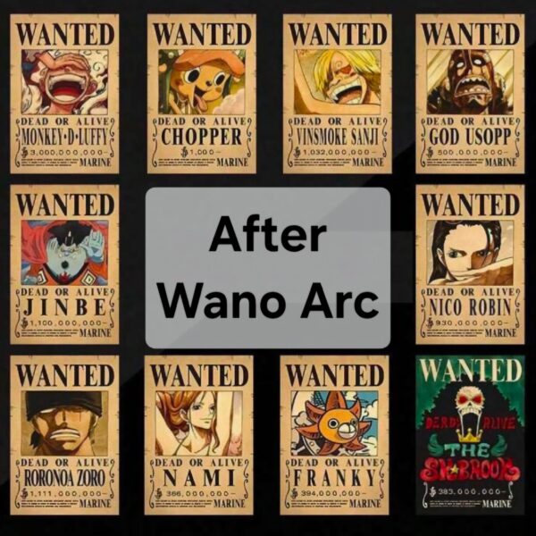 Straw Hat crew Wanted Posters (After Wano Arc) (10pcs)