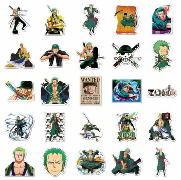 One Piece Roronoa Zoro Stickers x50 - Image 2
