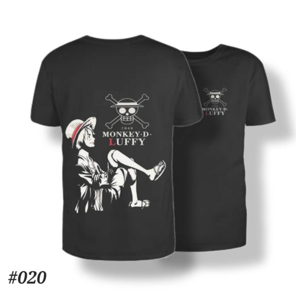 Monkey D Luffy "Chill" Black Tshirt #020