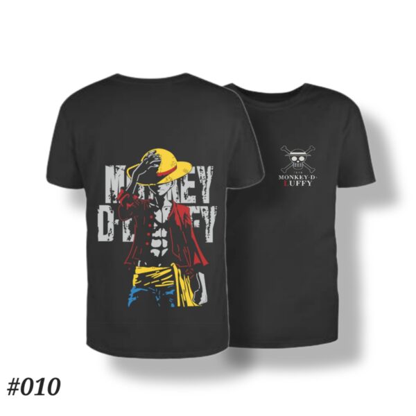 Monkey D Luffy Black Tshirt #010