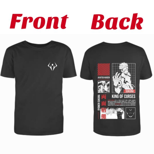 JJK Sukuna King of Curses Black Tshirt #015 - Image 2
