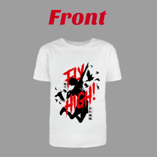 Haikyuu!! Fly High White Tshirt #014 - Image 2