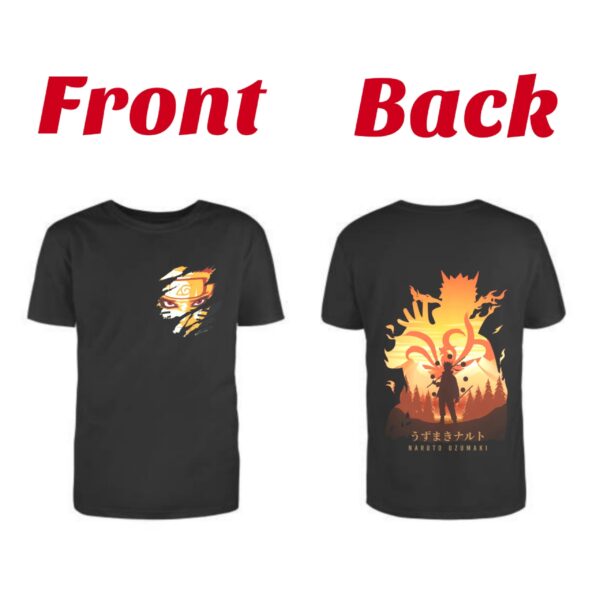 Naruto Uzumaki "Nine Tails Chakra Mode" T-Shirt #030 - Image 2