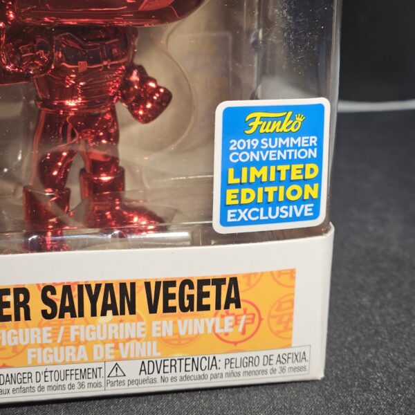 Super Saiyan Vegeta (Metallic Red Chrome) Funko Pop! #154 - Dragon Ball Z (2019 Summer Convention Exclusive) - Image 2