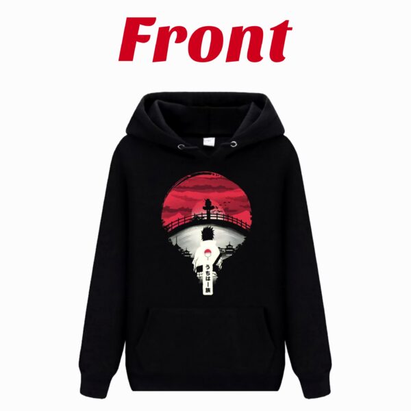Naruto Shippuden "Sasuke Uchiha Silhouette" Hoodie #044 - Image 2