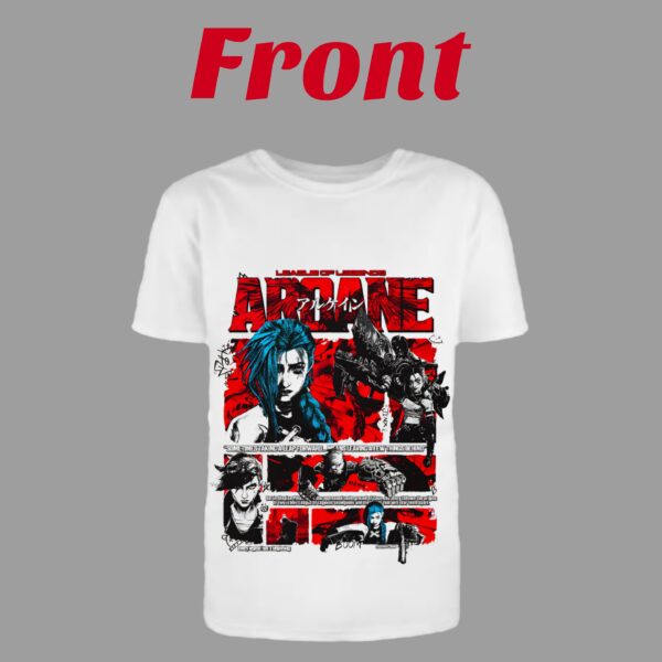 Arcane "Jinx Panels" T-Shirt #051 - Image 2